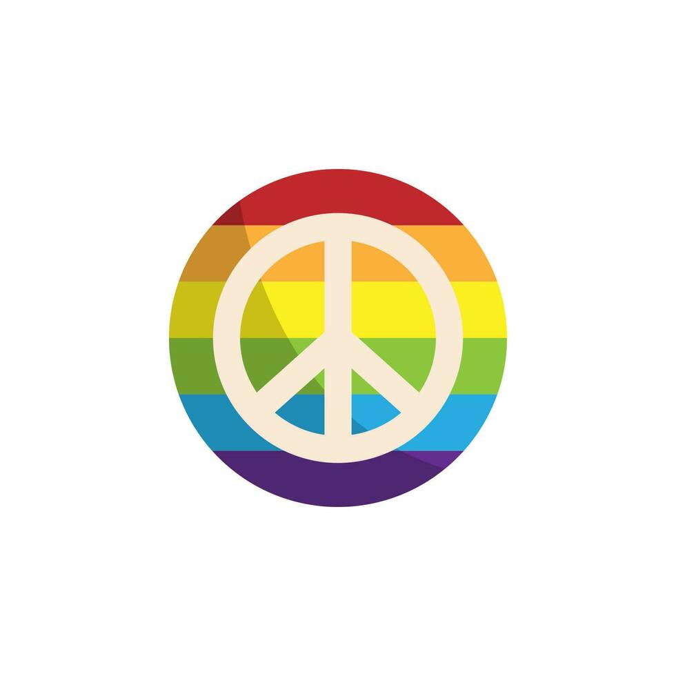 World pride day, peacecolor vector icon