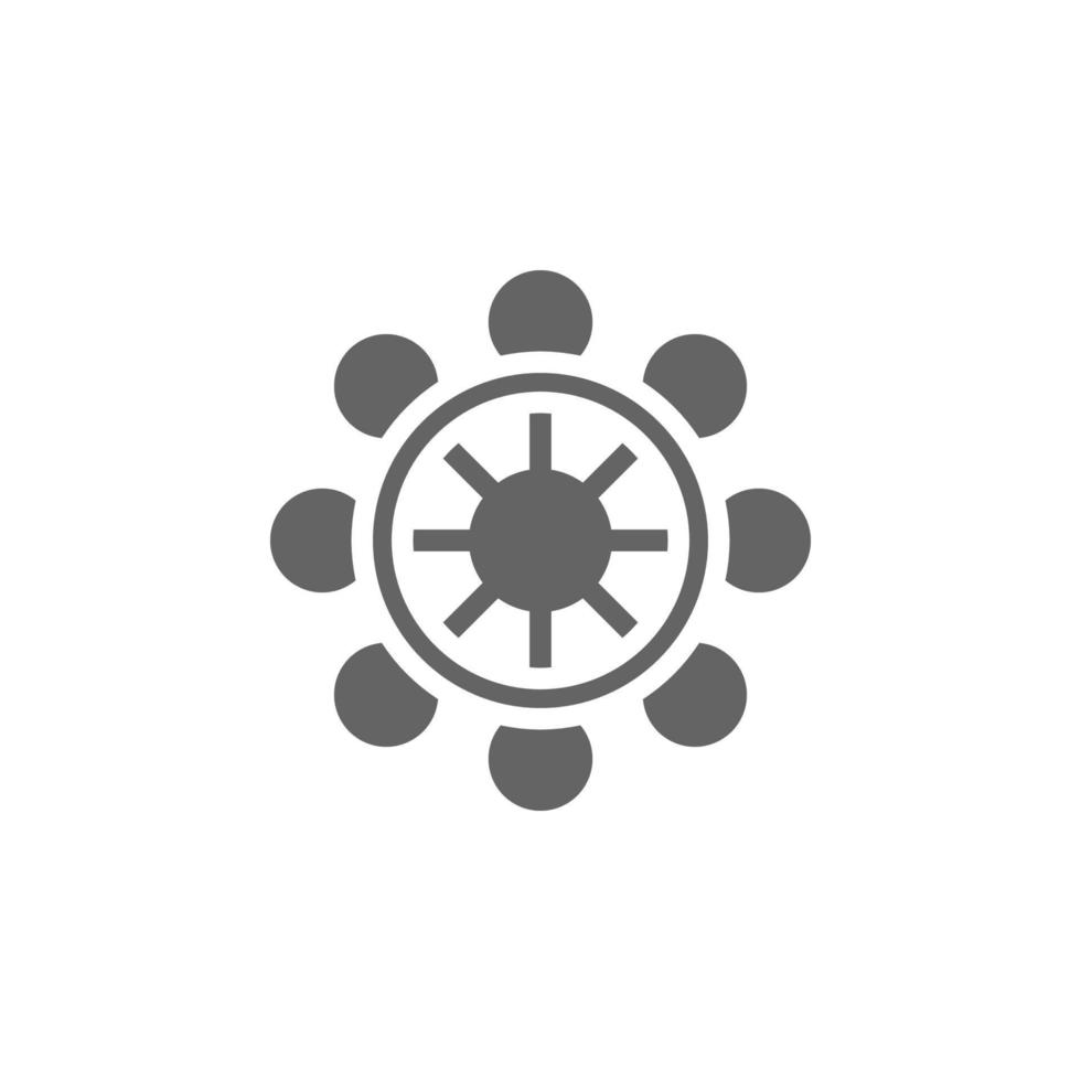 Dharma wheel vector icon