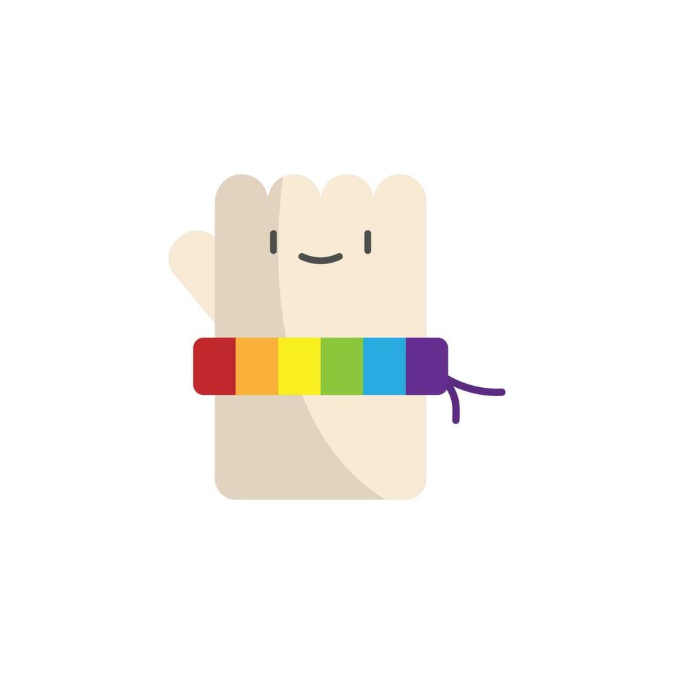 World pride day, fistcolor vector icon
