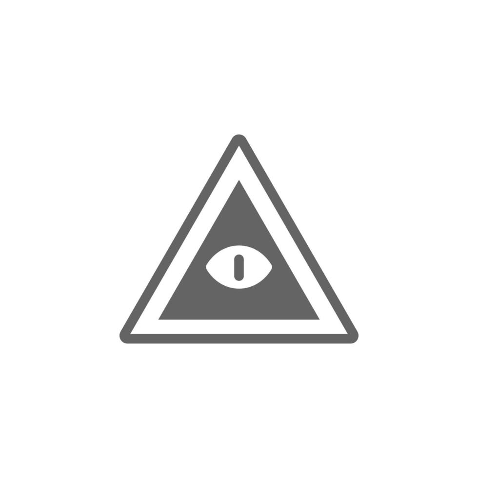 Eye in pyramid vector icon