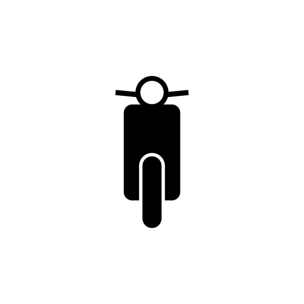front view moped, transport vector icon