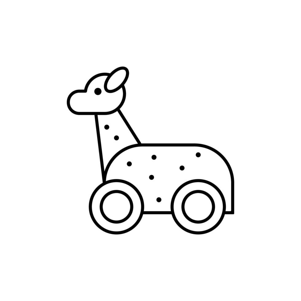 jirafa, juguete vector icono