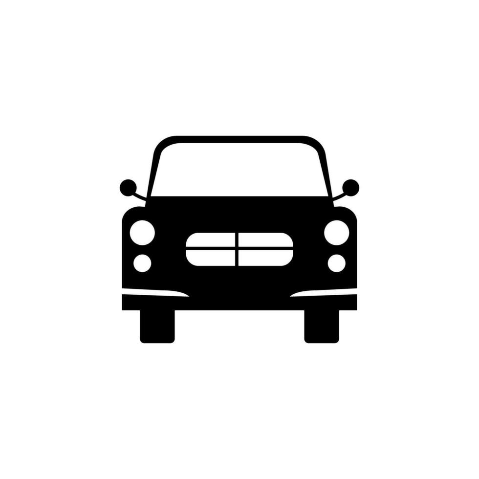 front view automobile, car vector icon