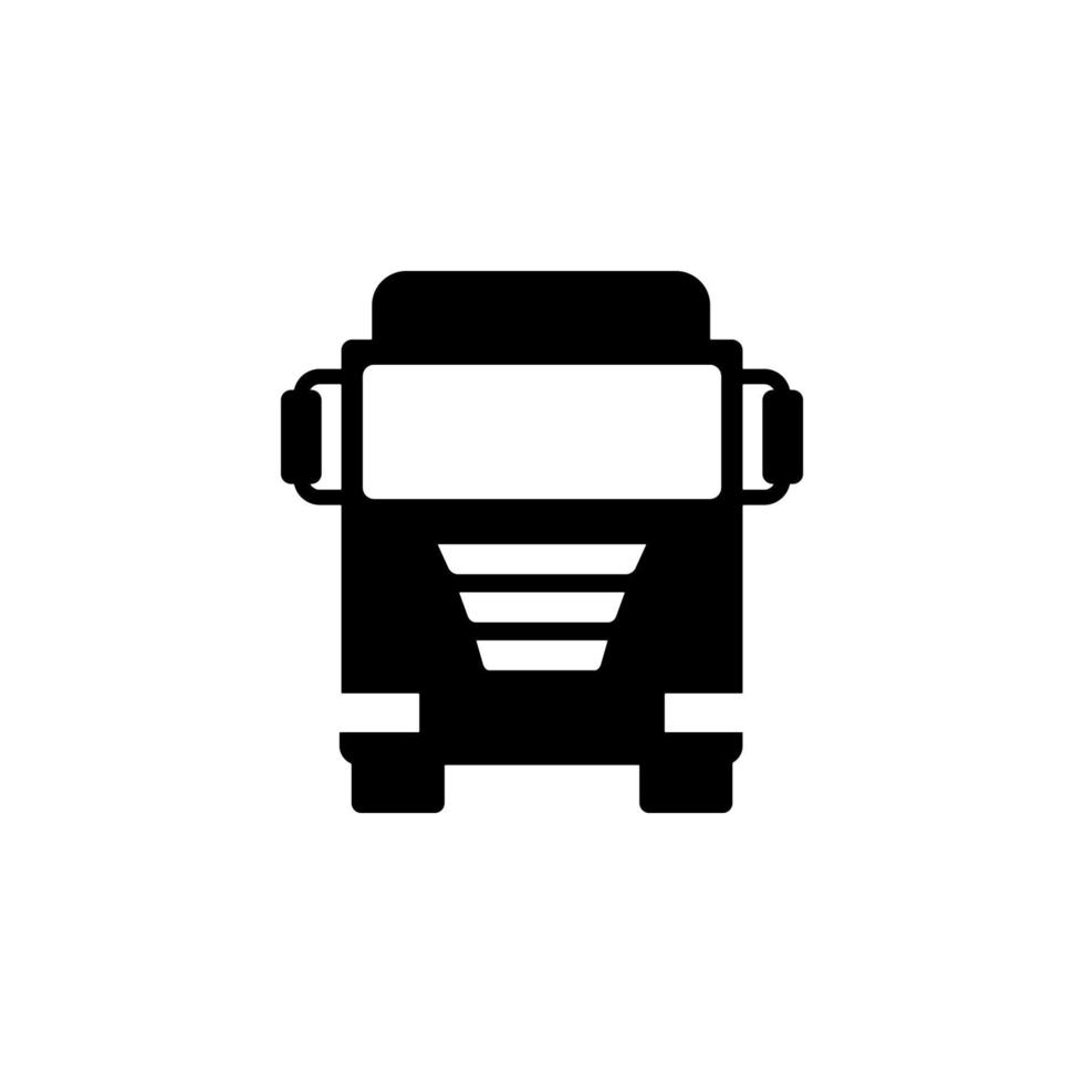 front view truck, auto vector icon