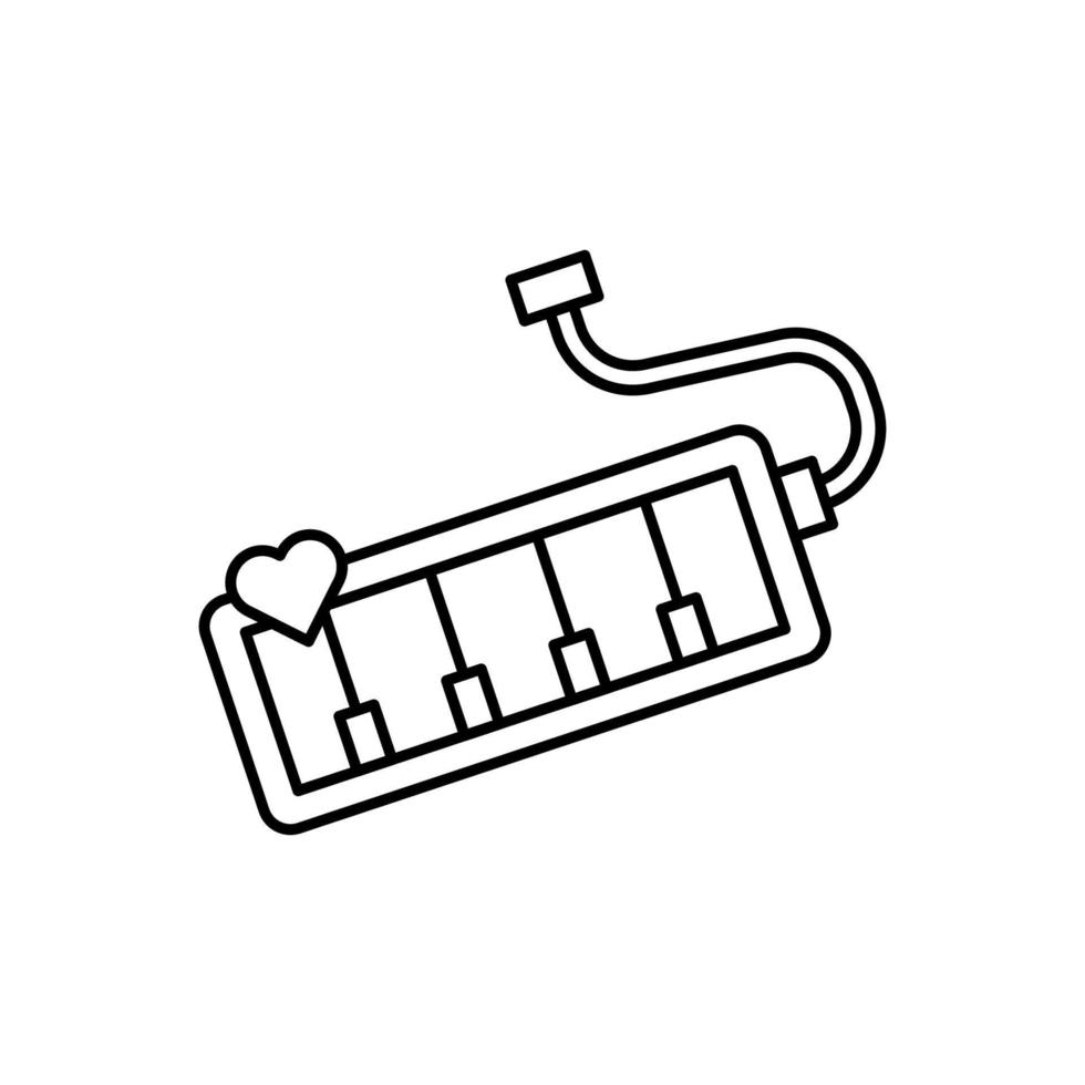 Keyboard, piano, toy vector icon