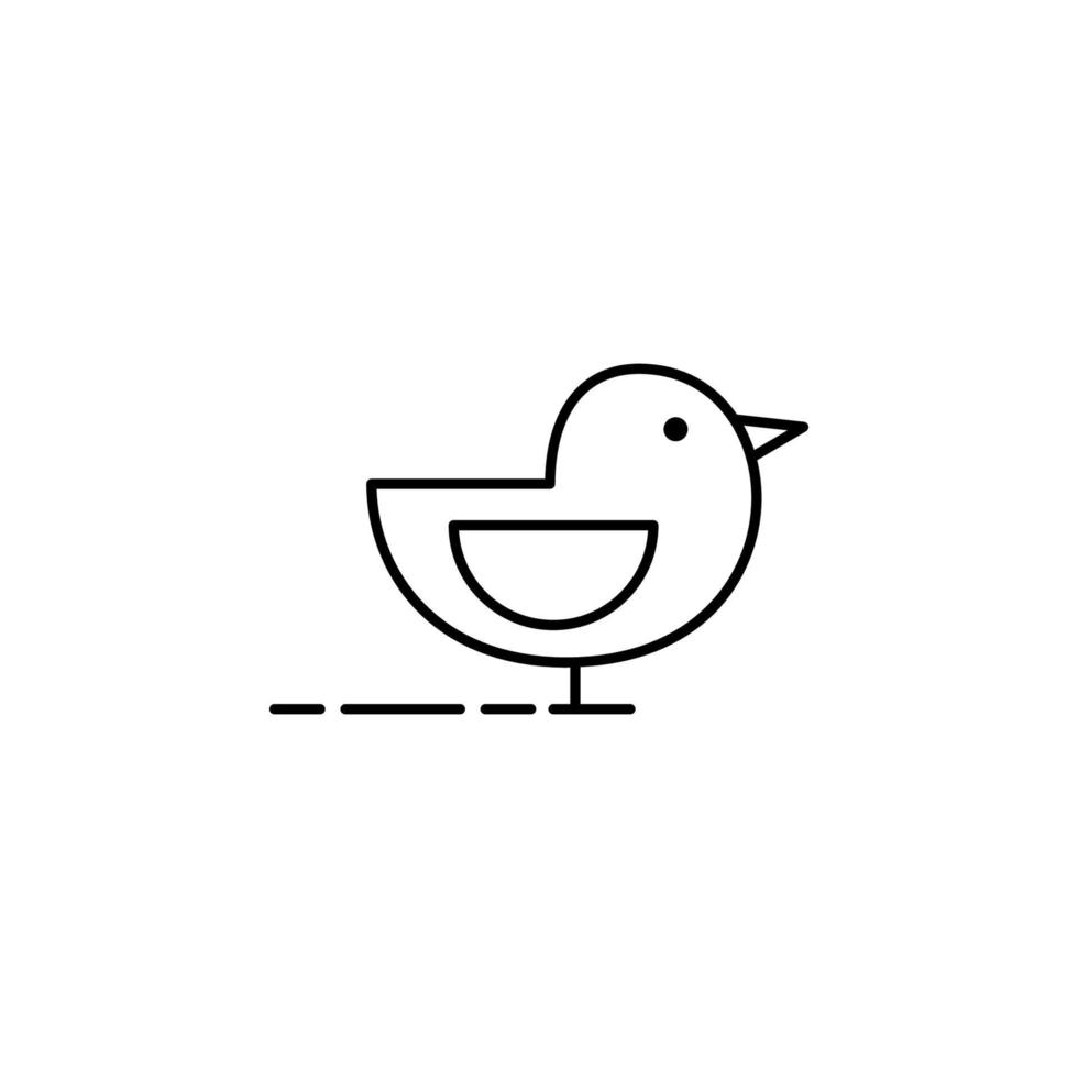 Sparrow, bird vector icon