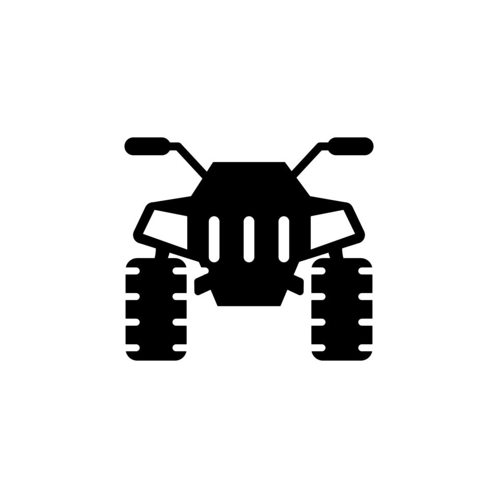 front view transport, quad bike vector icon