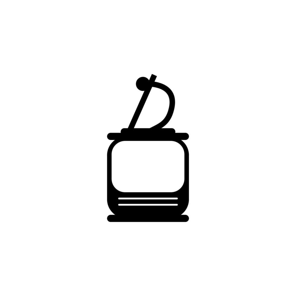 front view transport, funicular vector icon