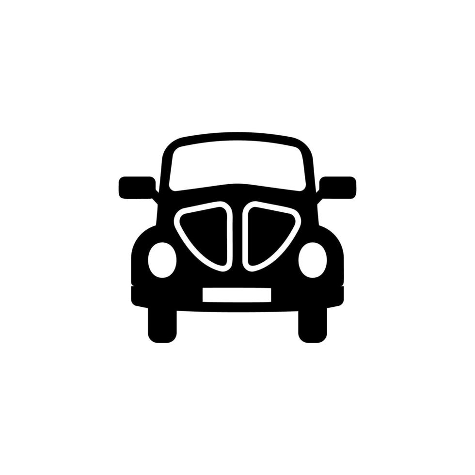 front view car, transport vector icon