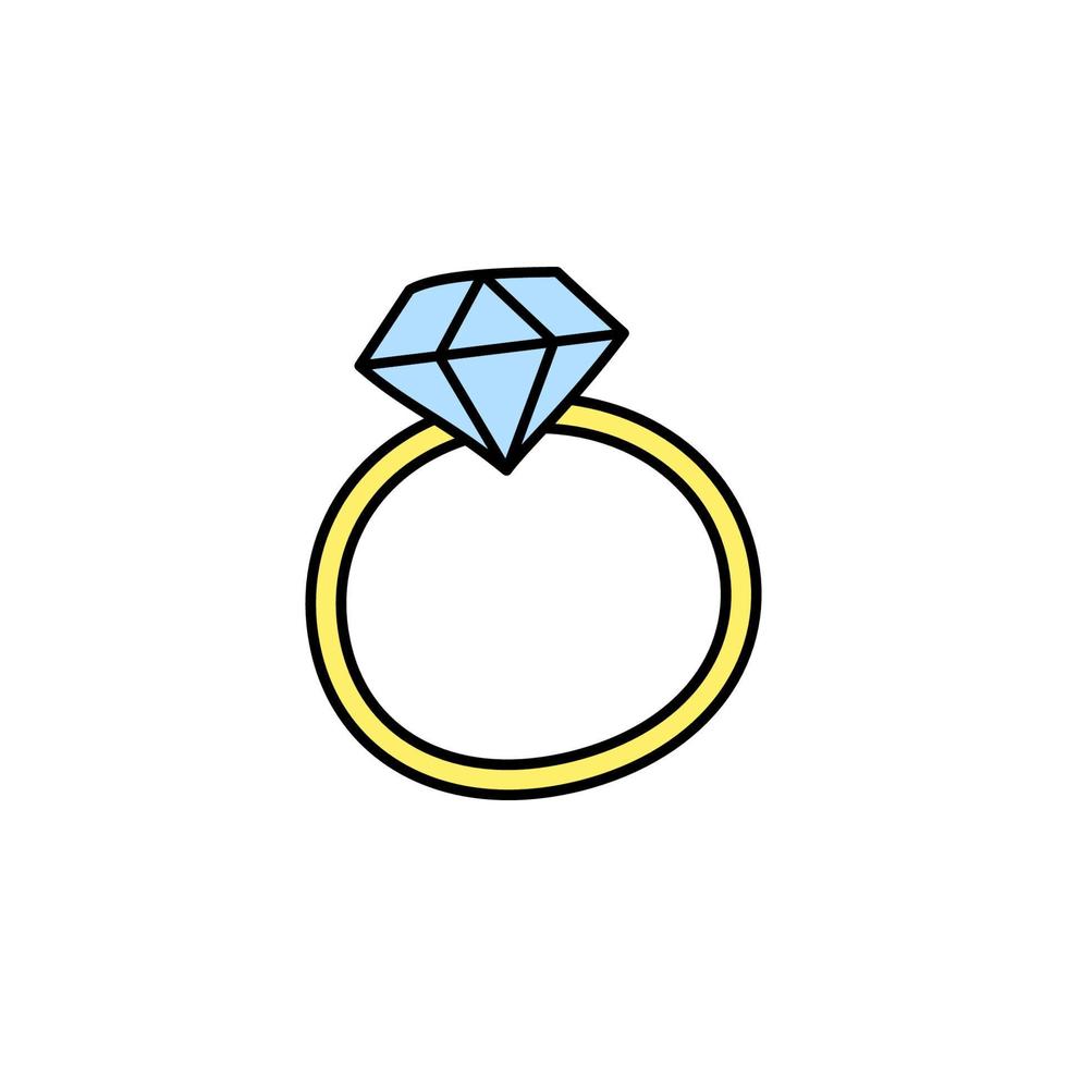 Valentine's Day, ring vector icon