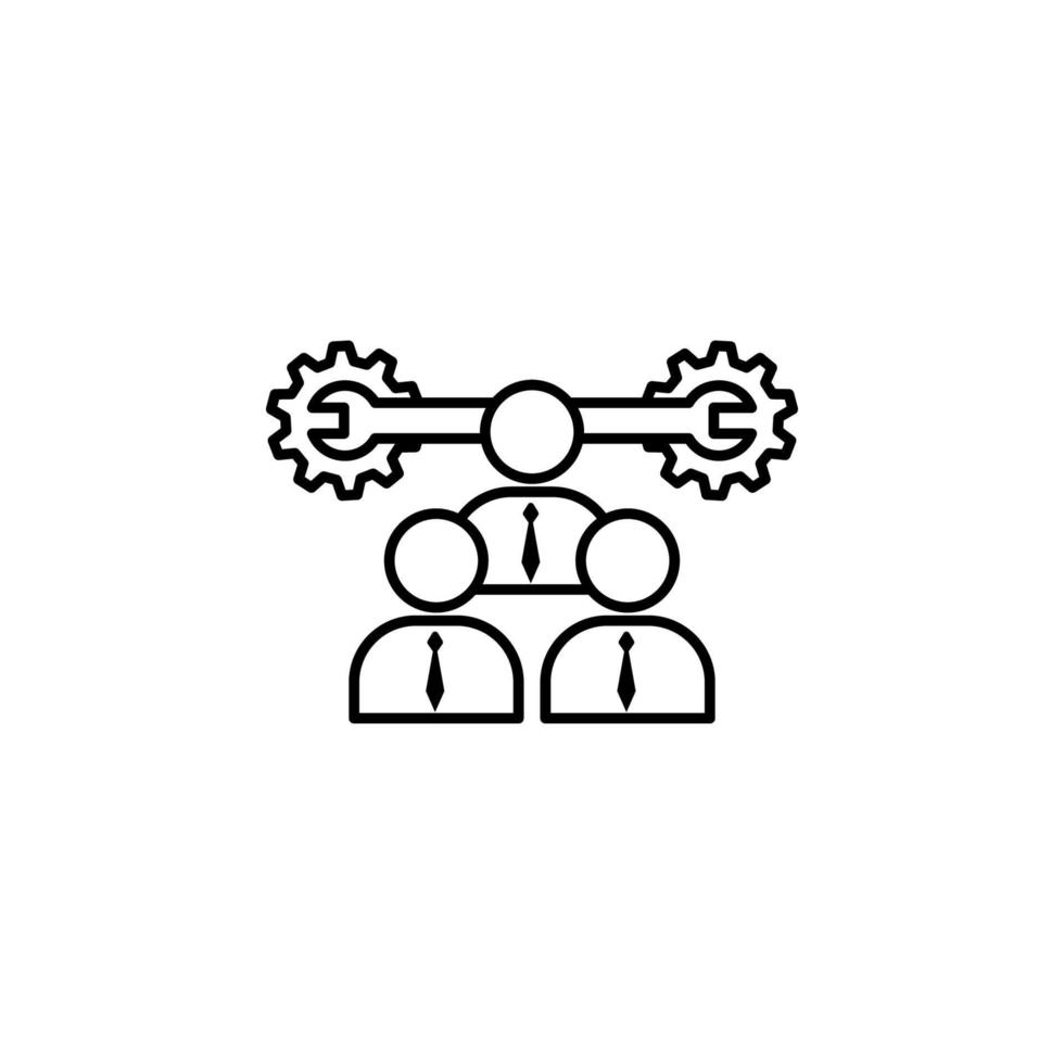 office, team, gear vector icon