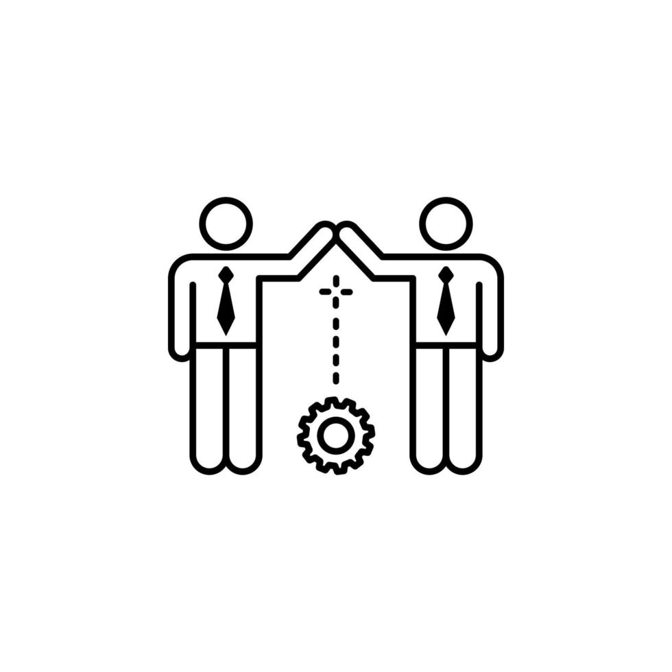 team, gear, workers vector icon