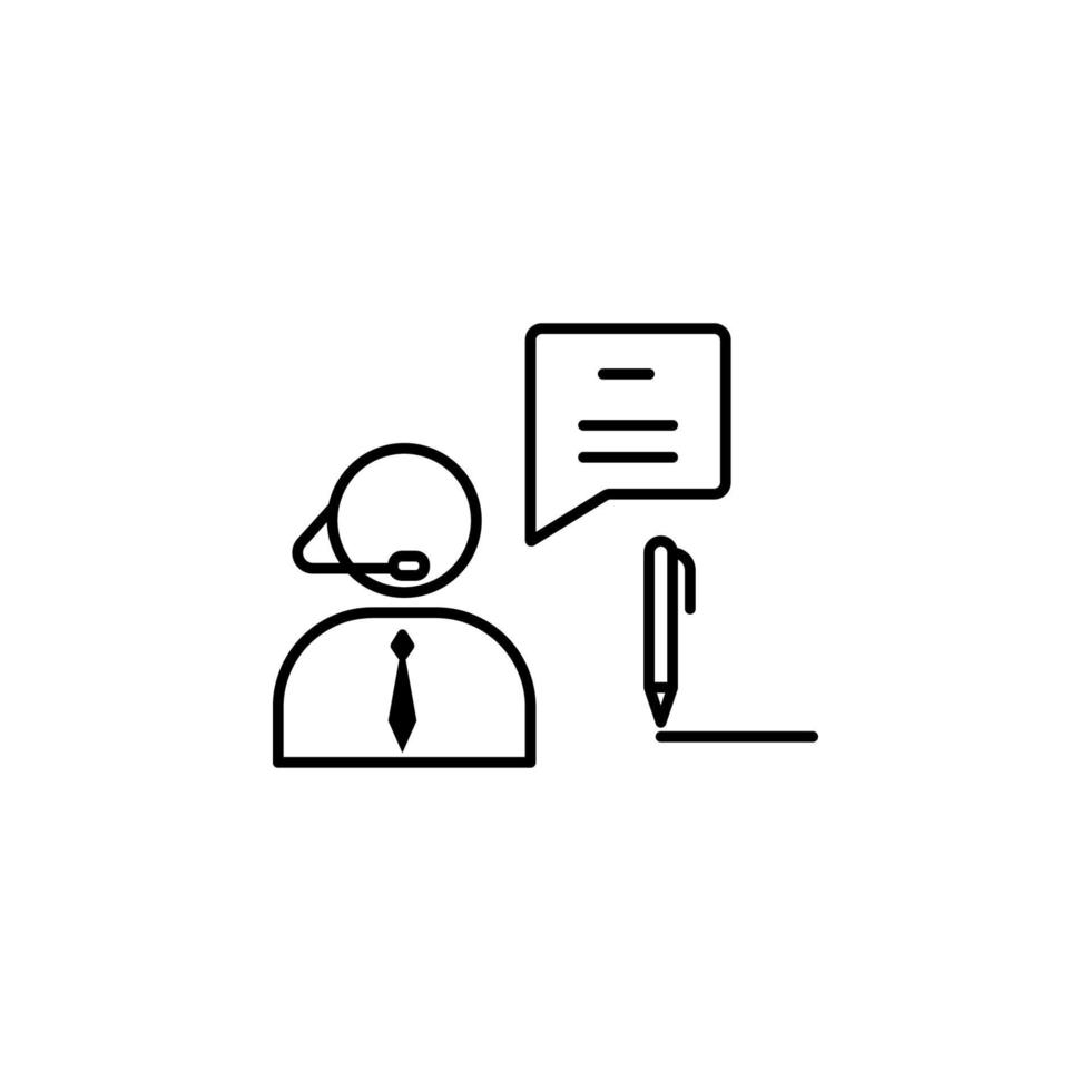 consultant, receptionist vector icon