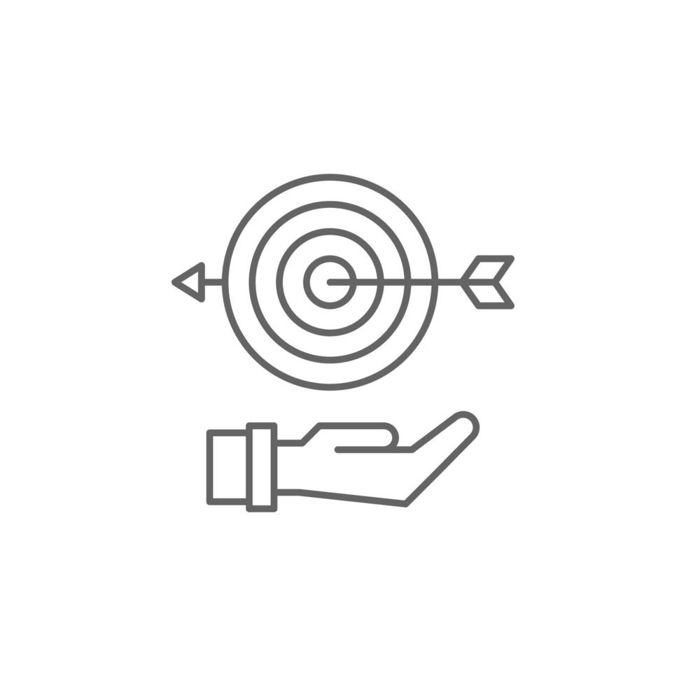 Target, objective, arrow vector icon