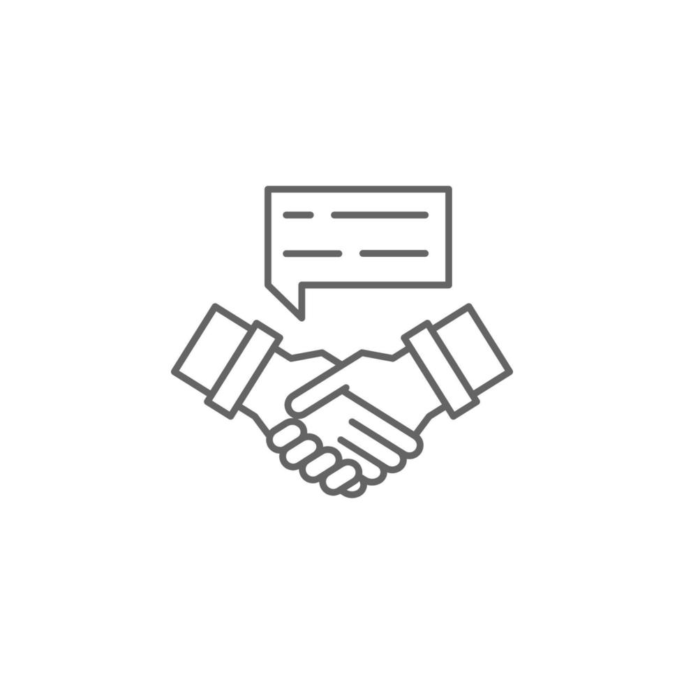 Handshake, business vector icon