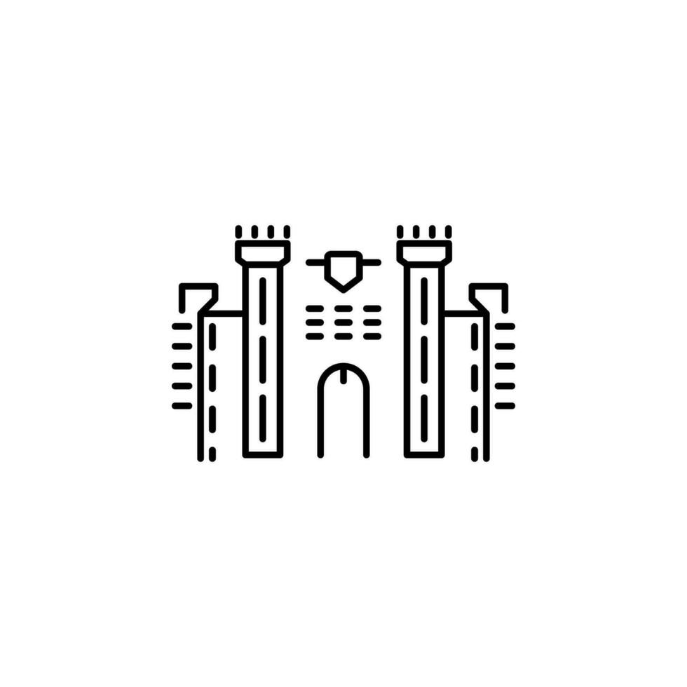 castle dusk style vector icon