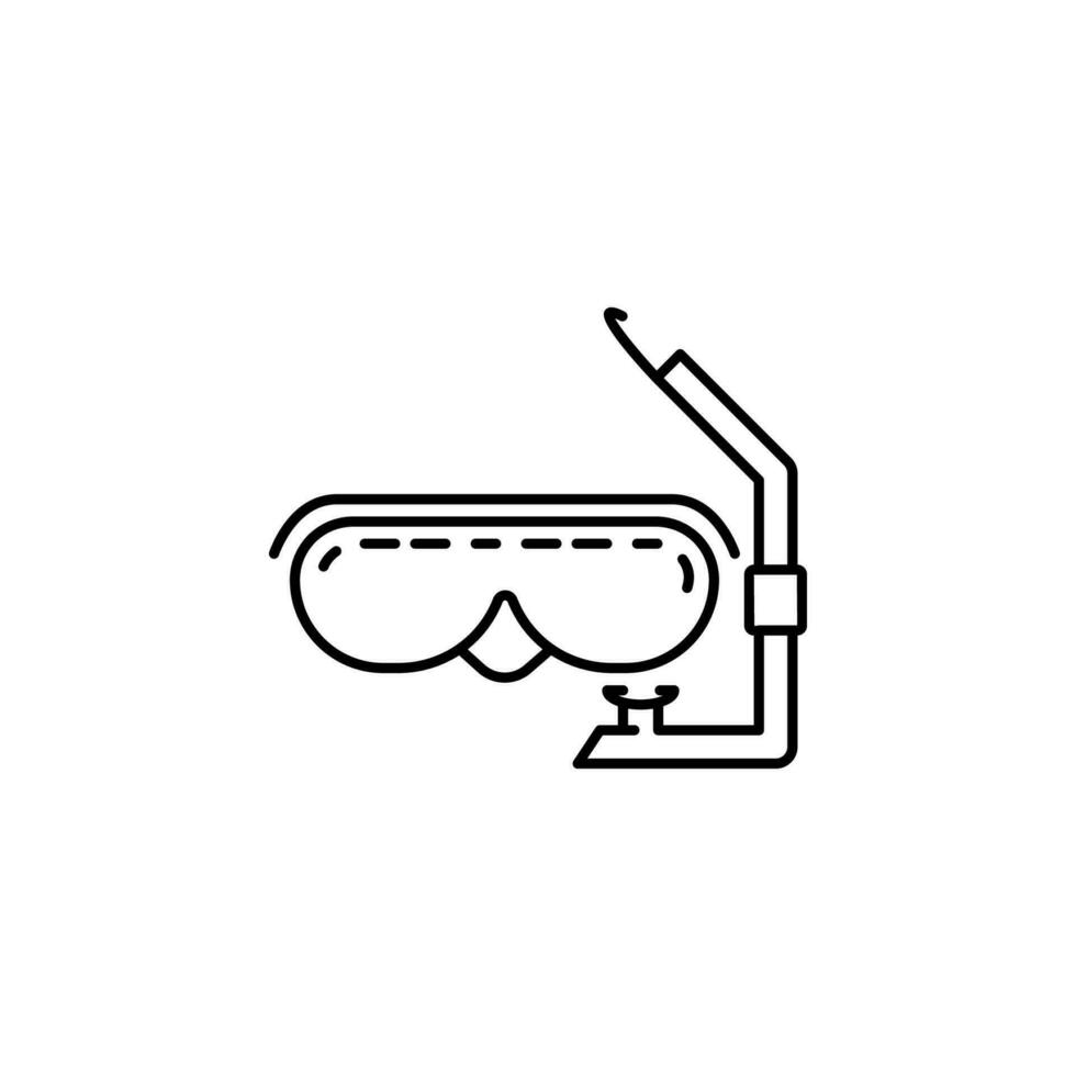mask for diving dusk style vector icon