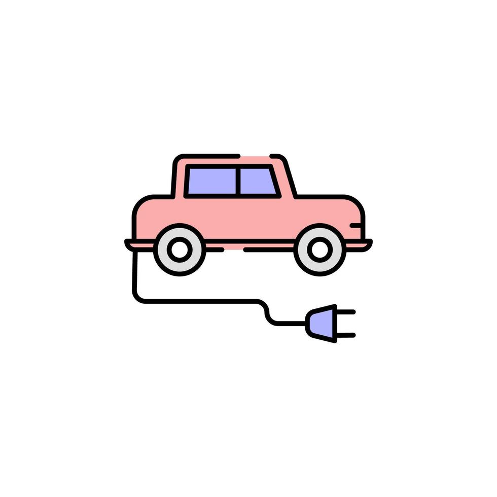 Eco automobile, car vector icon