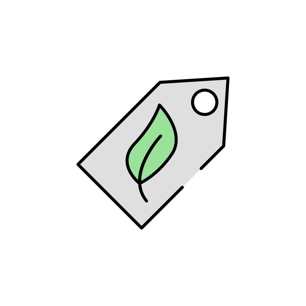 Eco tag vector icon