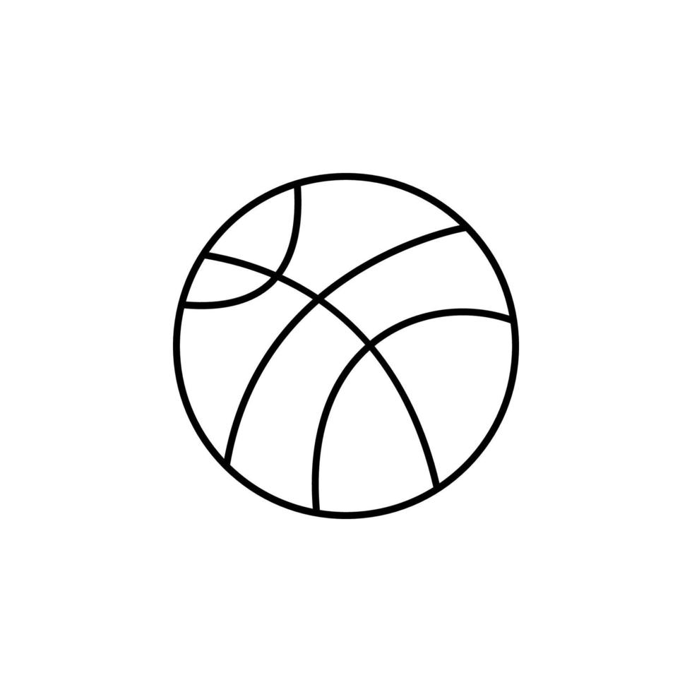 basketball outline vector icon