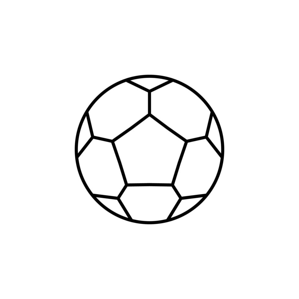 fútbol pelota contorno vector icono