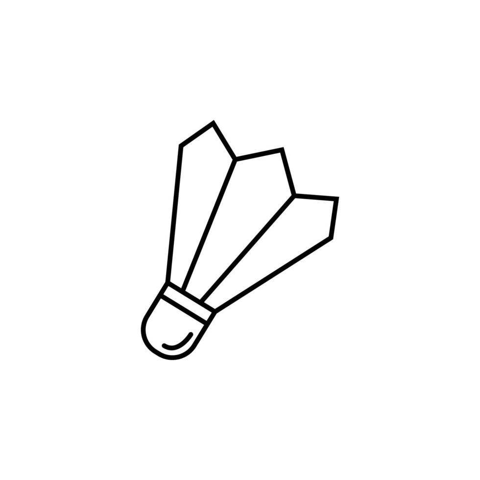 shuttlecock outline vector icon