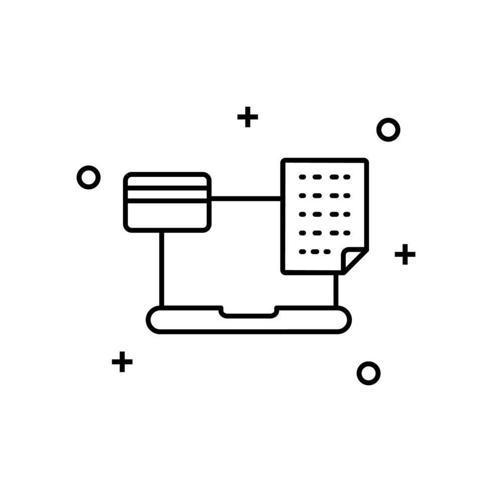 Notebook file bank card vector icon