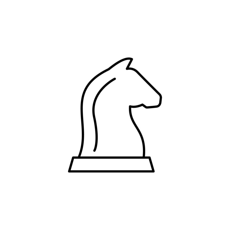 the figure of a horse in chess vector icon
