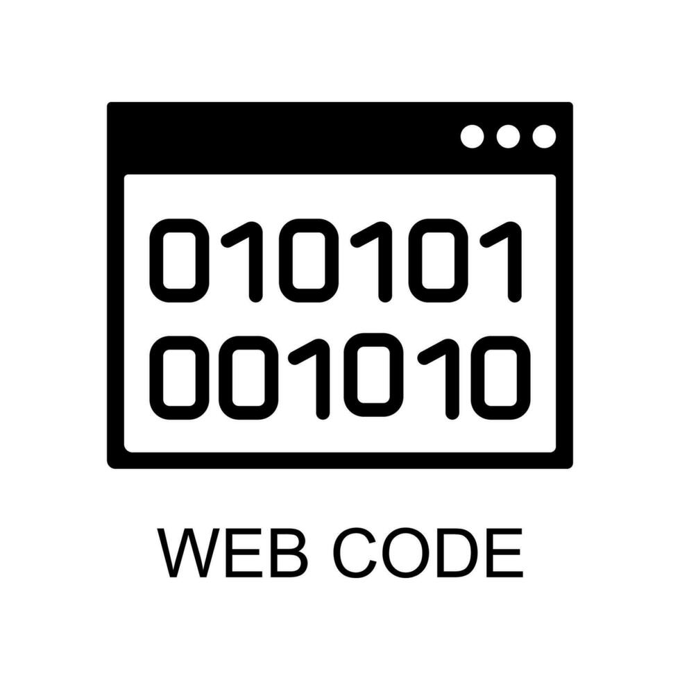 web code vector icon