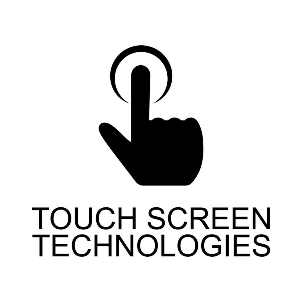 touch screen technology vector icon