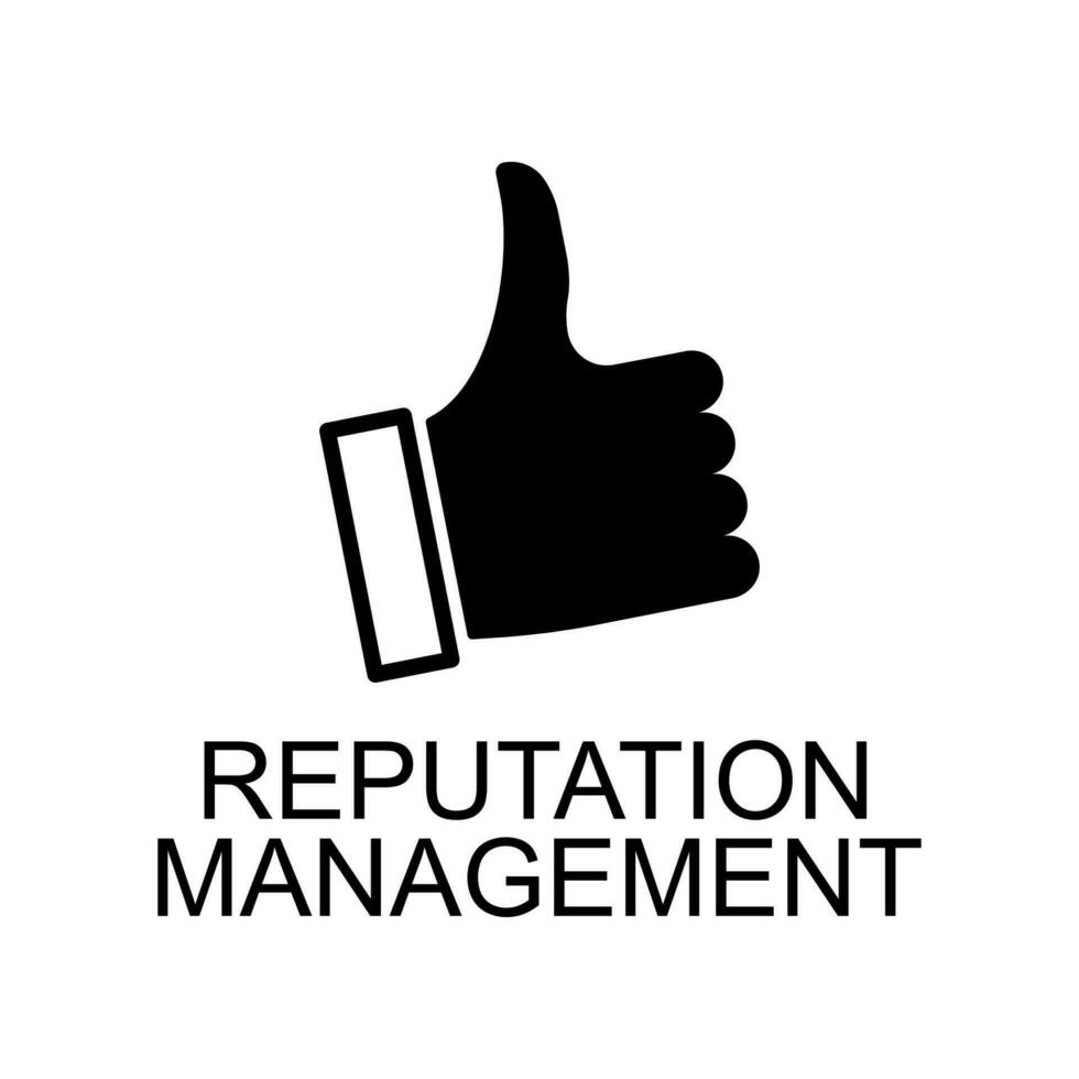 reputation management vector icon