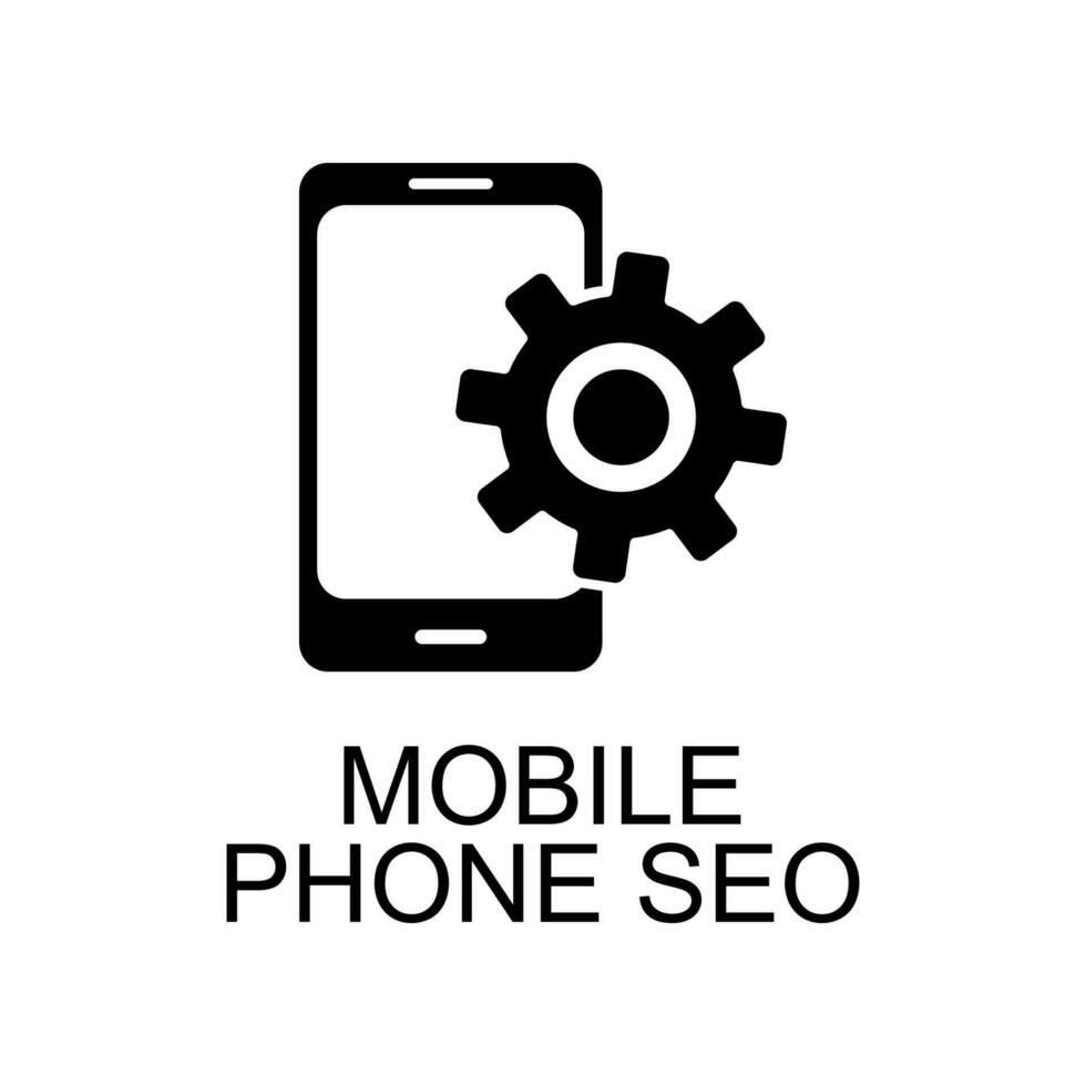 mobile phone seo vector icon