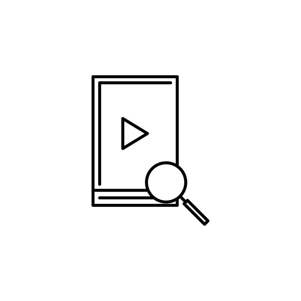 search video files vector icon