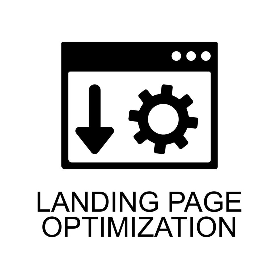 Landing page optimization vector icon