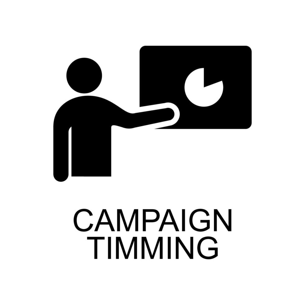 timing of the campaign vector icon