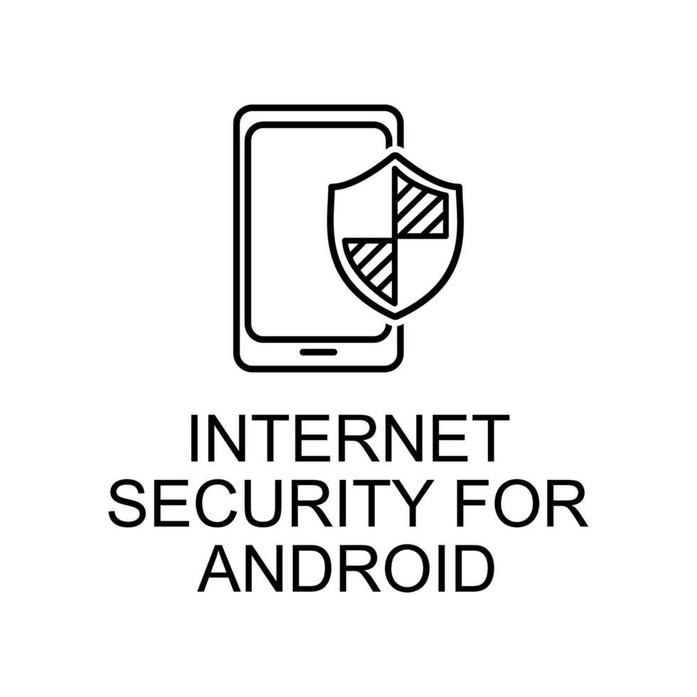 internet security for mobile vector icon
