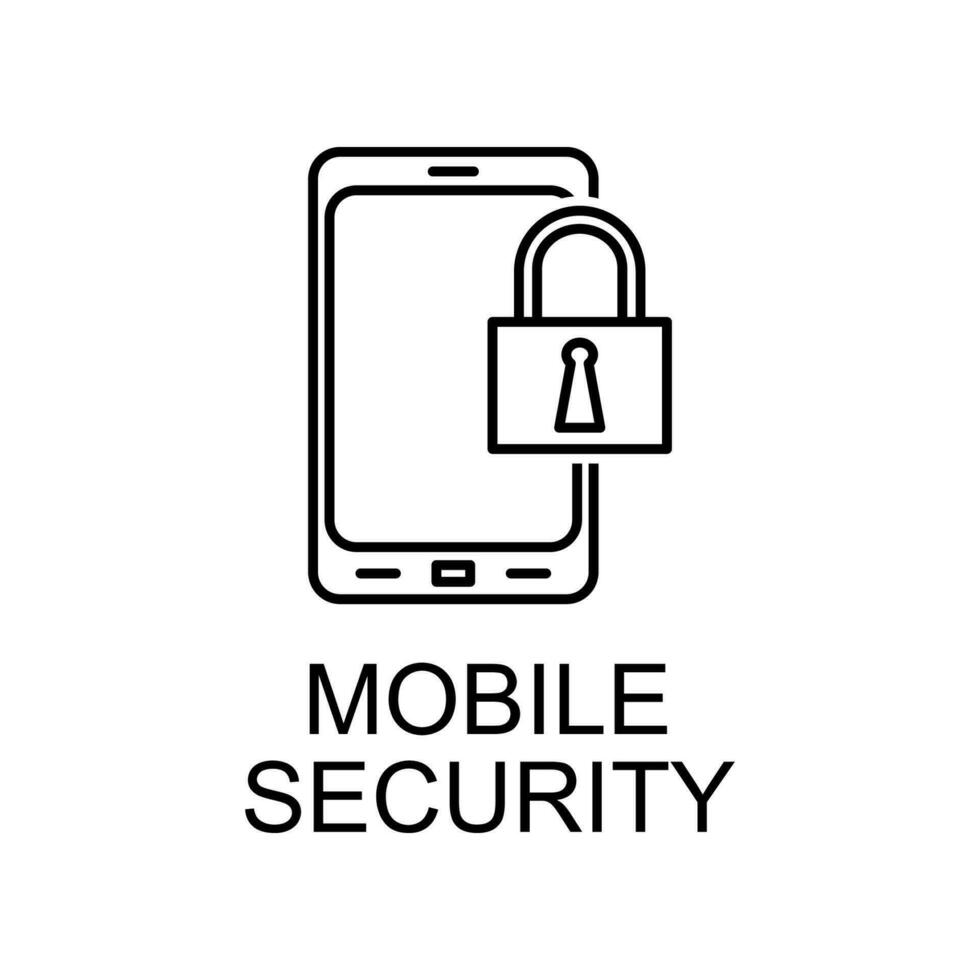 mobile security vector icon