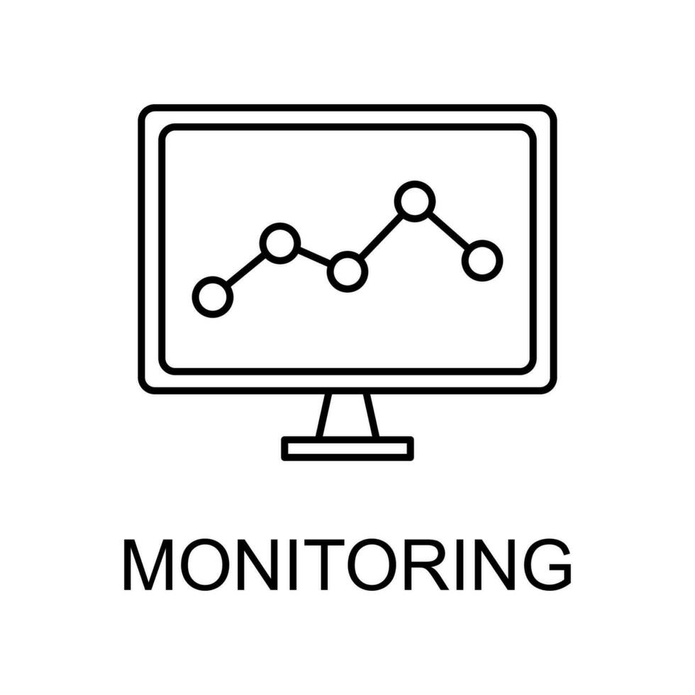 icono de vector de monitoreo