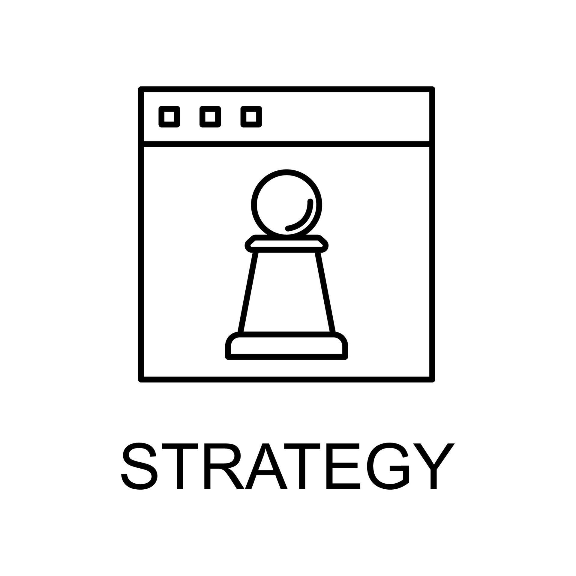 strategy website line vector icon 22763834 Vector Art at Vecteezy