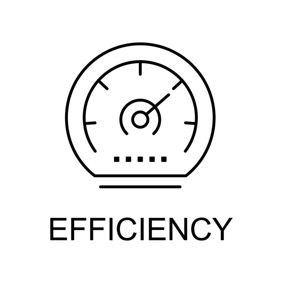 eficiencia línea vector icono