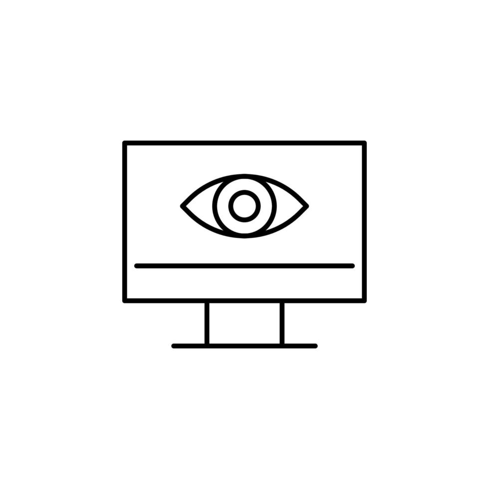 view monitor vector icon