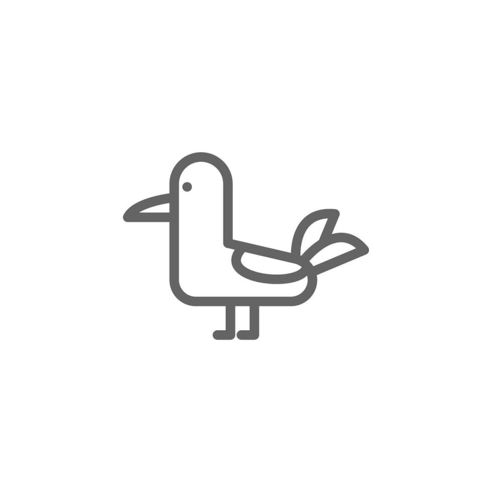 icono de vector de gaviota