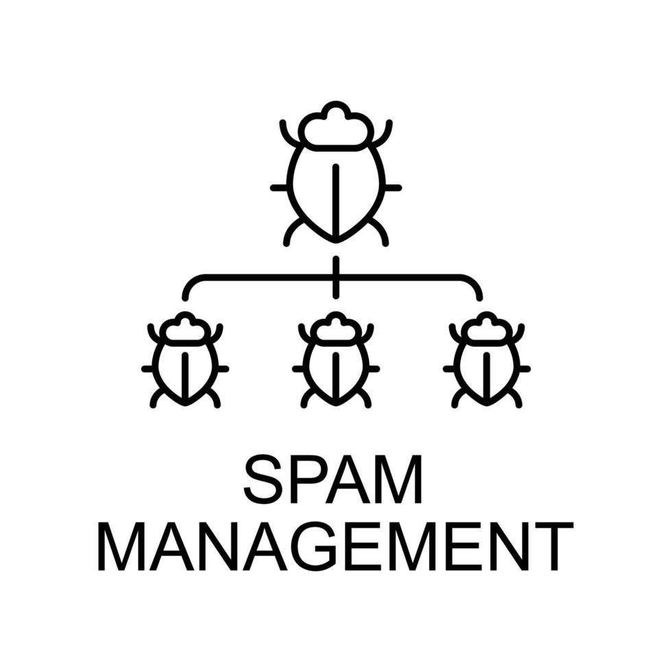 spam management vector icon