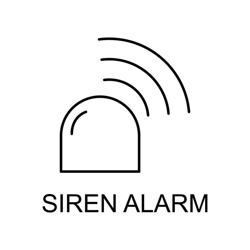 sirena alarma vector icono