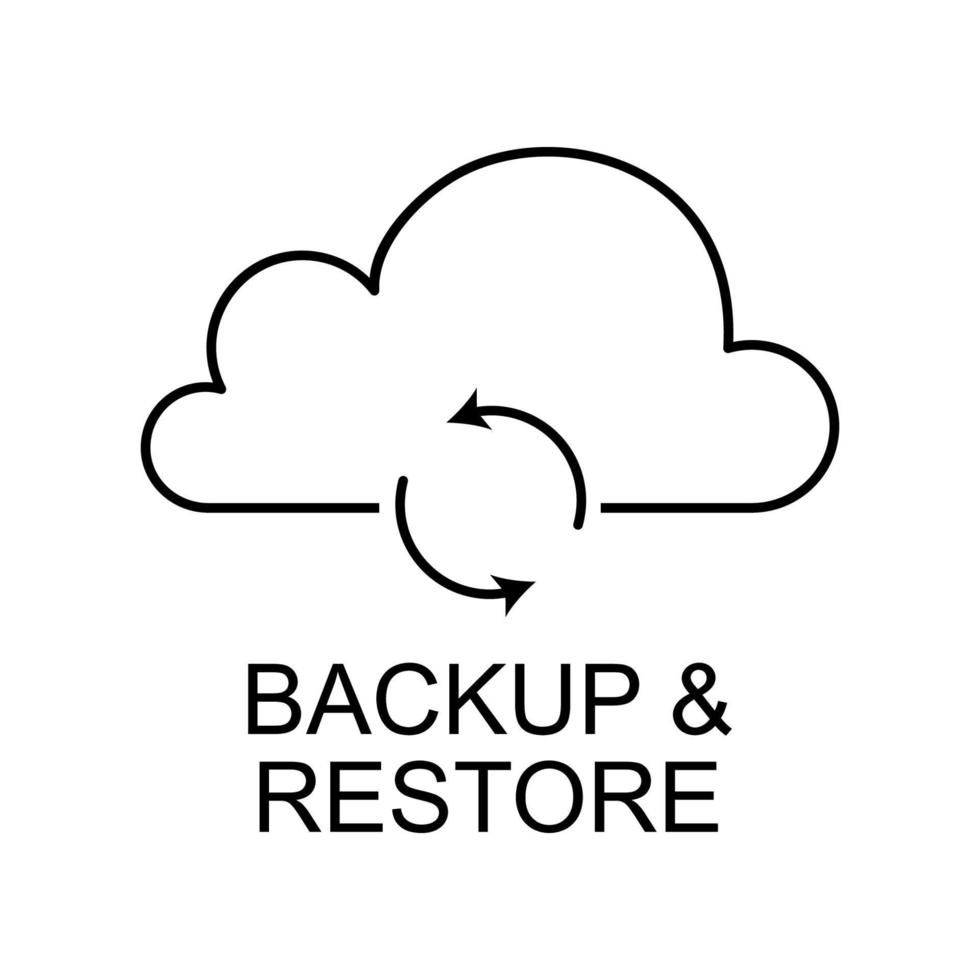 backup and restore vector icon