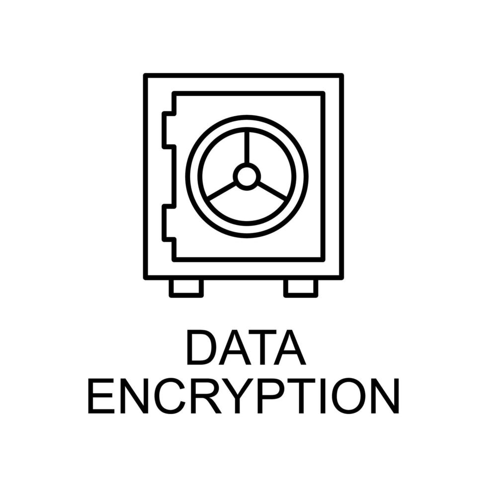 data encryption vector icon
