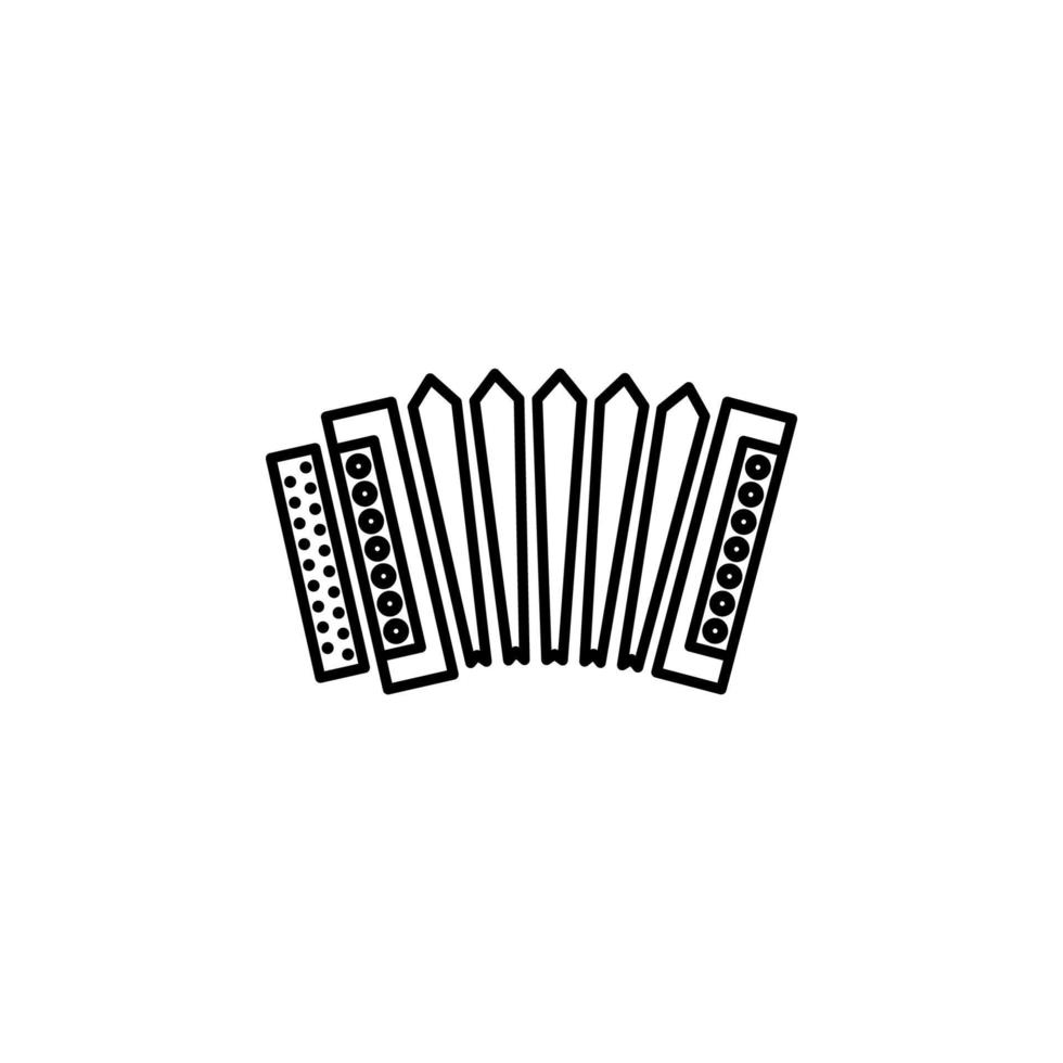 Russian, culture, accordion, instrument vector icon