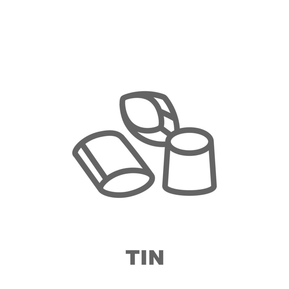 Tin vector icon