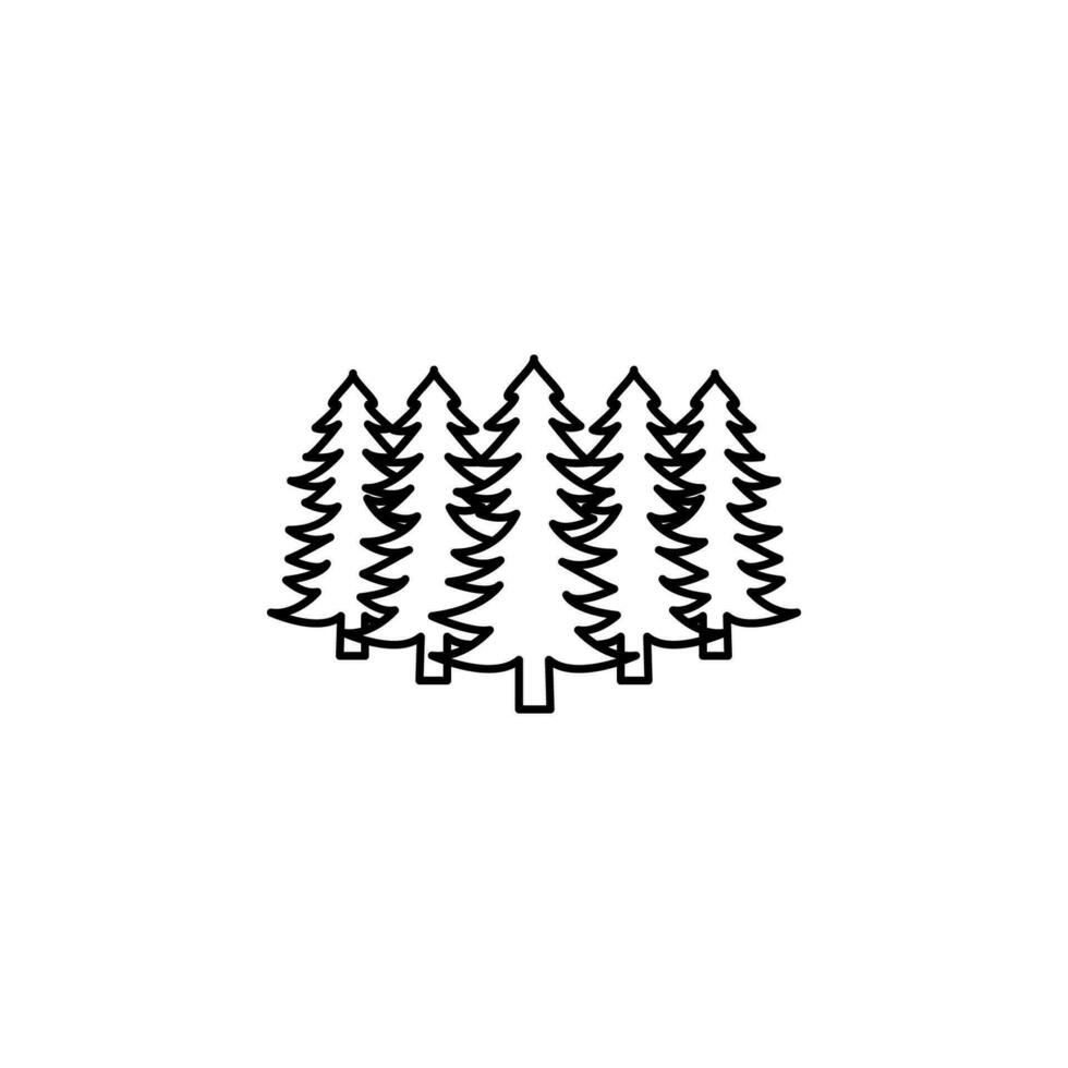 Russian, culture, forest, pine vector icon