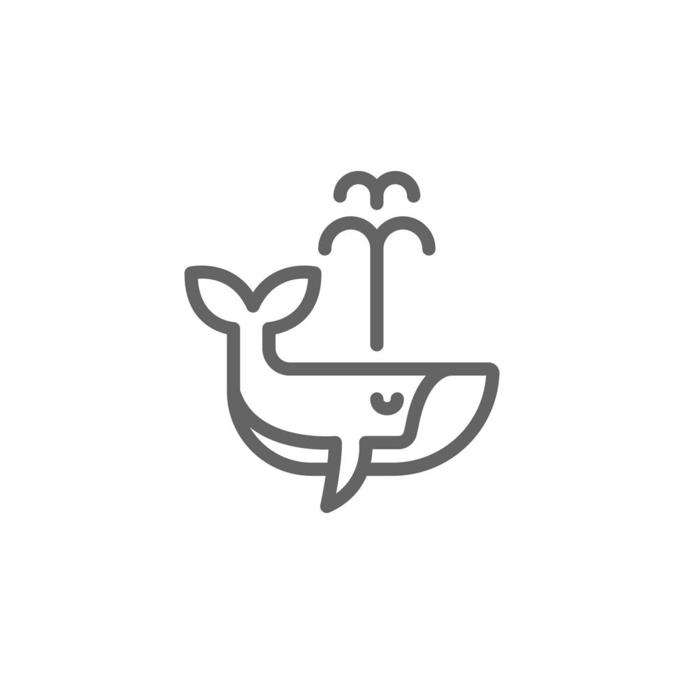 whale vector icon